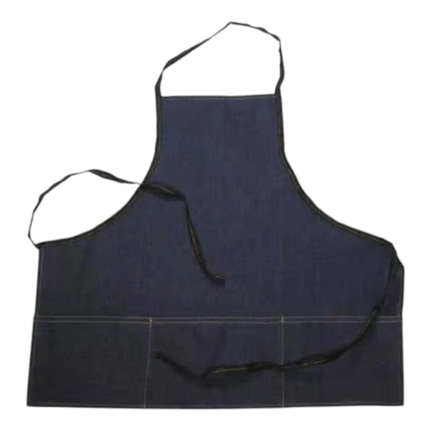 J-05 Denim Apron 28 inches long with pockets-Photoroom